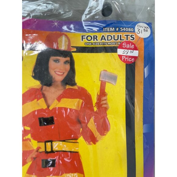 Sexy Firefighter Costume Red Yellow Inflatable Fire Extinguisher Leg Avenue NEW - Picture 5 of 8